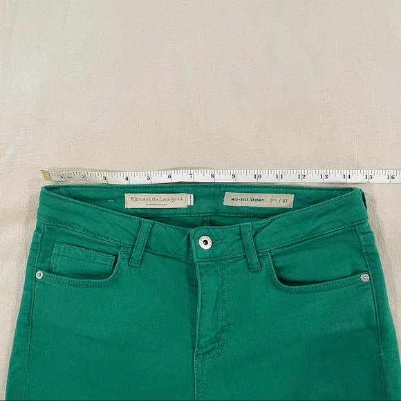 Pilcro Mid-Rise Skinny Ankle Jean, Kelly Green, 27 - Picture 11 of 12